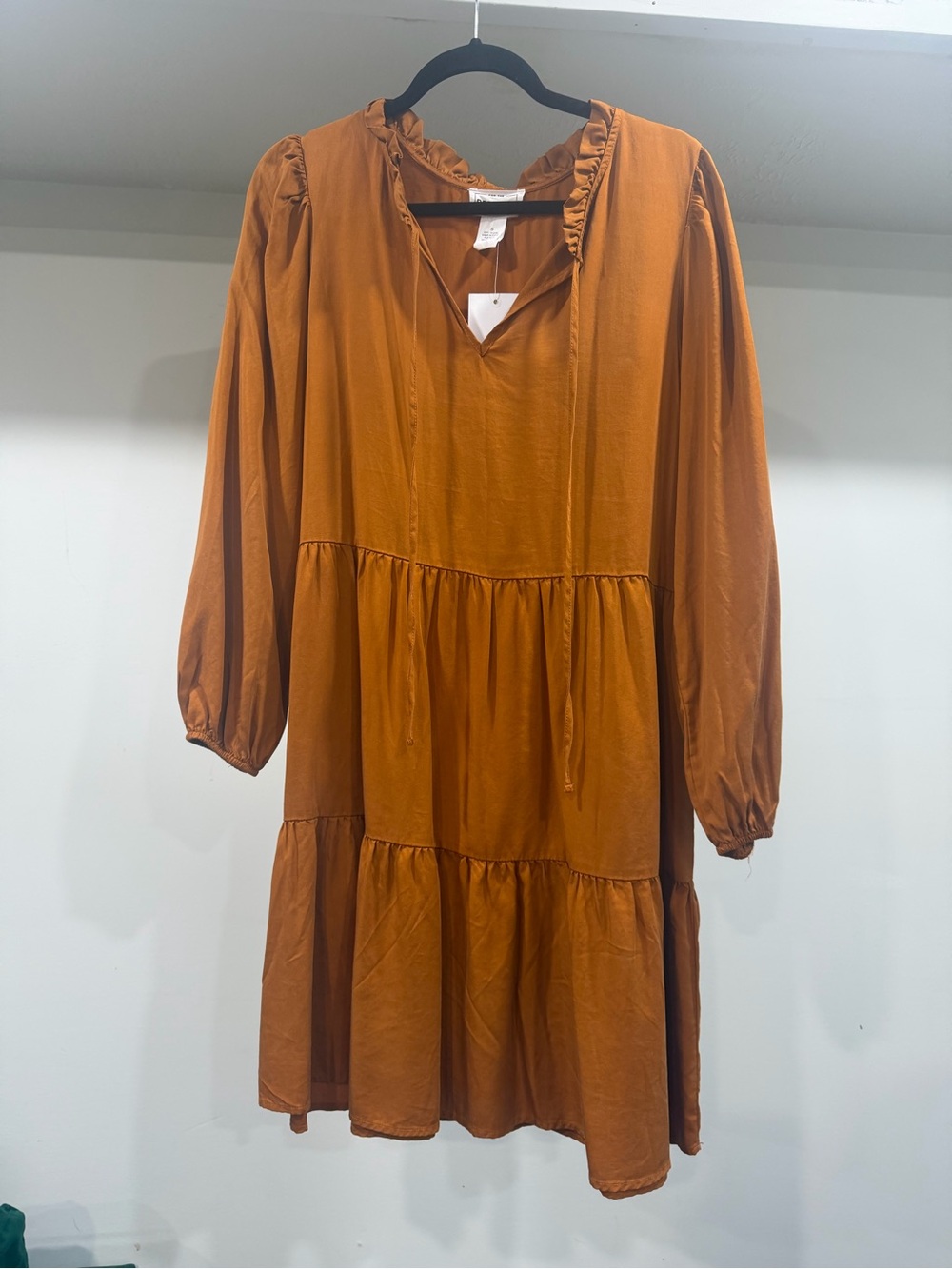 For The Republic Women's Tiered Peasant Dress in Rust